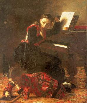 托馬斯 伊肯斯 Home Scene (The Sisters of the Artist) 托馬斯 伊肯斯 Home Scene (The Sisters of the Artist)